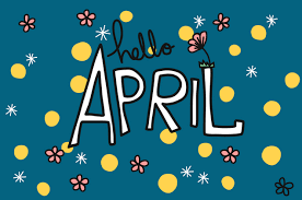 Hello April image to identify the newsletter